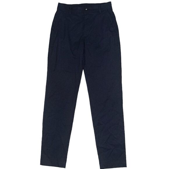 Dark Navy Blue Plaid Men’s Trousers Size 29x32 - Picture 2 of 8